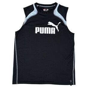 Puma Black and White Athletic Muscle Shirt Mens Small